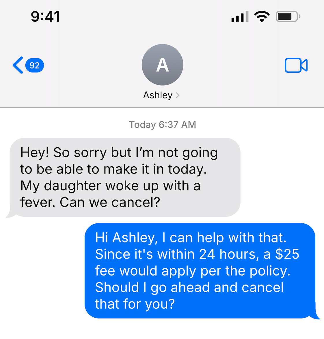 Calendar protection interface
